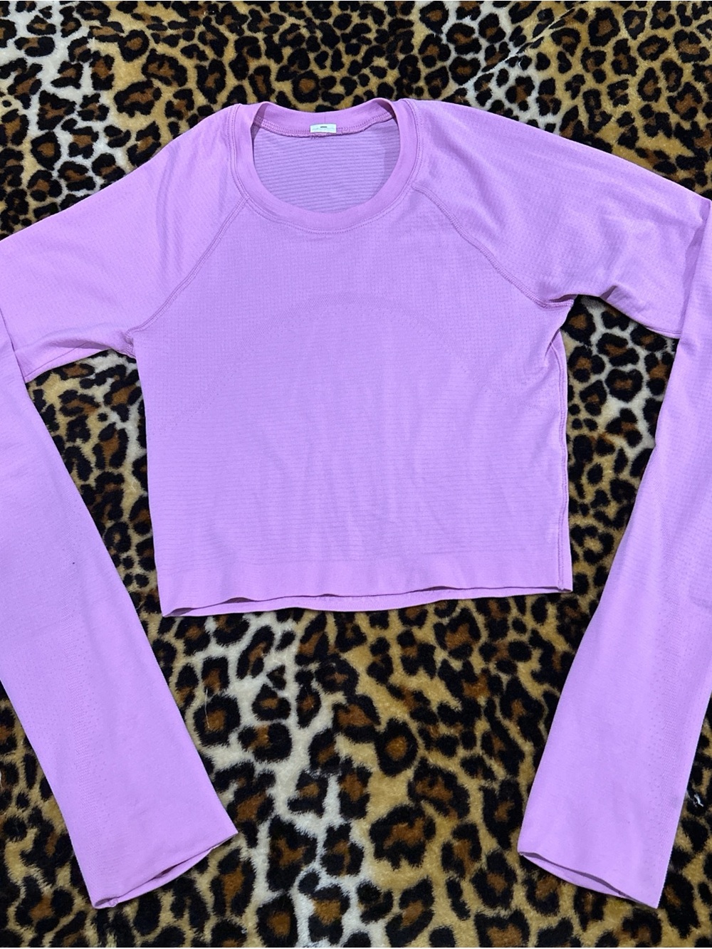 Pink Lululemon Long-Sleeve Crop Top - Women